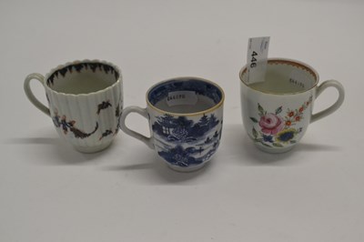 Lot 446 - Three coffee cups comprising a Derby example...