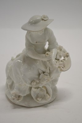 Lot 451 - A Bow porcelain white model of Spring (some...