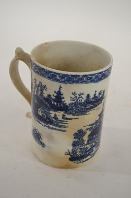 Lot 456 - A Lowestoft porcelain tankard circa 1780 with...