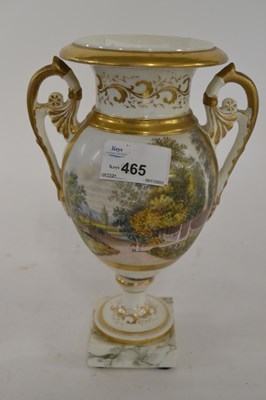 Lot 465 - A 19th Century Derby style vase finely painted...