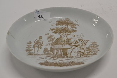 Lot 488 - A rare Liverpool Chaffers bowl printed with...