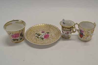 Lot 497 - A small Derby (S&H) loving cup with floral...