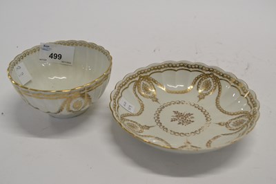 Lot 499 - A large 18th Century tea bowl and saucer, the...