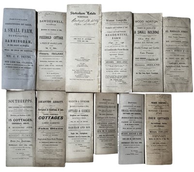 Lot 1239 - ONE PACKET: Sales particulars for various...