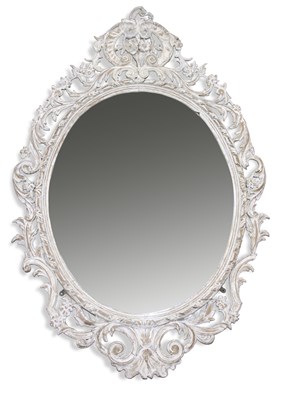 Lot 589 - A large 19th Century oval wall mirror set in a...