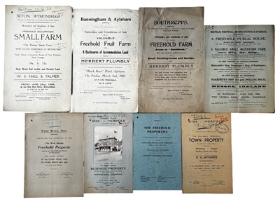 Lot 1229 - ONE PACKET: Sales particulars for various...