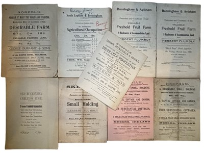 Lot 1235 - ONE PACKET: Sales particulars for various...