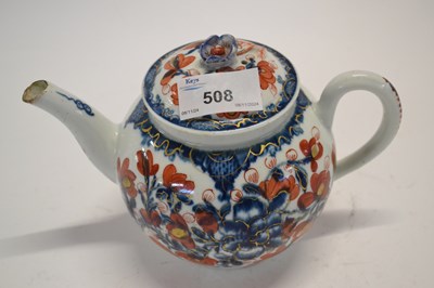 Lot 508 - A Worcester porcelain teapot with blue and...