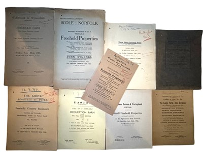 Lot 1234 - ONE PACKET: Sales particulars for various...