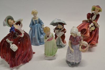 Lot 526 - Group of Royal Doulton figurines including...