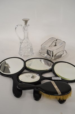 Lot 537 - Group of glass wares, dressing table set with...