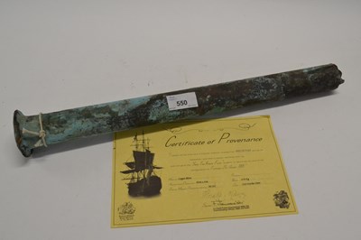 Lot 550 - A copper rivet from HMS Victory with...