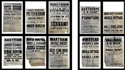 Lot 1273 - ONE PACKET: Antiquarian sales posters for...