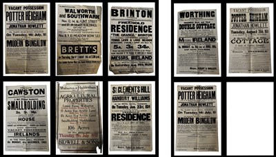 Lot 1258 - ONE PACKET: Antiquarian sales posters for...