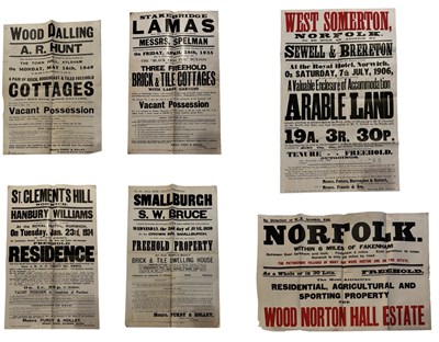 Lot 1269 - ONE PACKET: Antiquarian sales posters for...