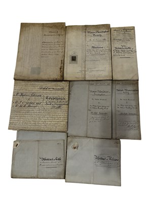 Lot 1212 - ONE PACKET: Various vellum and paper documents...