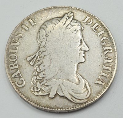 Lot 21 - 1663 Charles II crown, with right facing bust...