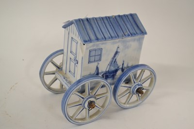 Lot 355 - Delft Table Wagon late 19th Century