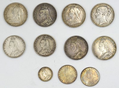 Lot 45 - Quantity of Victorian Silver coinage to...