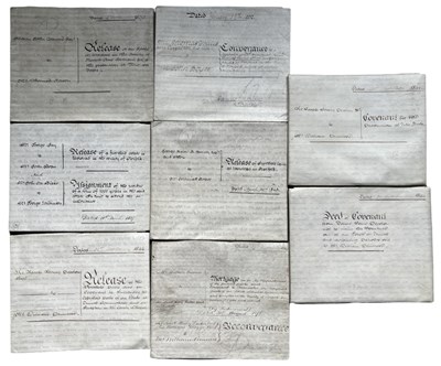 Lot 1208 - ONE PACKET: Various 19th century vellum...