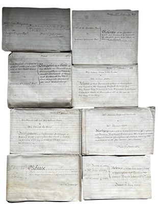 Lot 1203 - ONE PACKET: Various 19th century vellum...