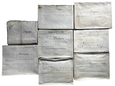 Lot 1202 - ONE PACKET: Various 19th century vellum...