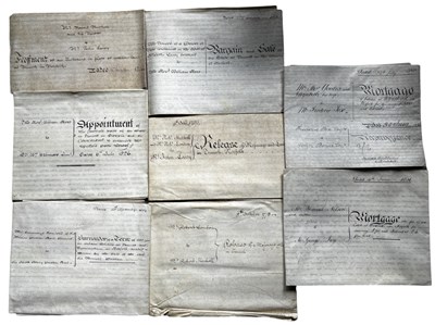 Lot 1200 - ONE PACKET: Various 19th century vellum...