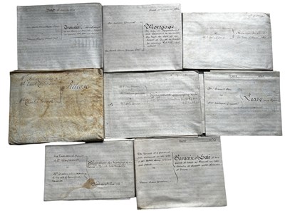 Lot 1205 - ONE PACKET: Various 19th century vellum...