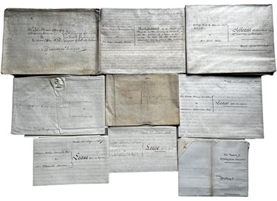 Lot 1206 - ONE PACKET: Various 19th century vellum...