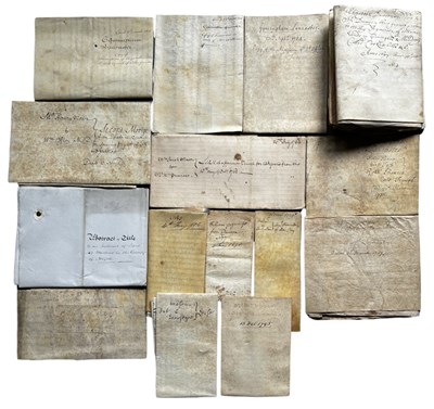 Lot 1226 - ONE PACKET: Various 19th century vellum...