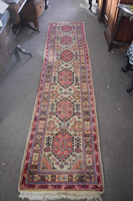 Lot 353 - 20th century narrow wool runner carpet, 300 x...