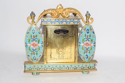Lot 385 - Contemporary brass and cloisonne mounted...
