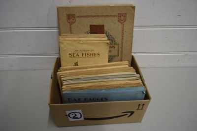 Lot 222 - BOX OF VARIOUS ALBUMS OF CIGARETTE CARDS,...