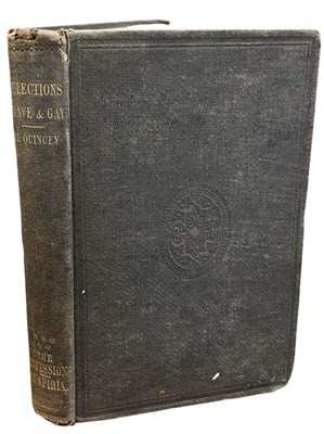 Lot 456 - QUINCEY [Thomas De] Confessions of an English...