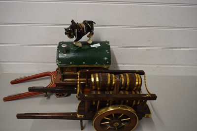Lot 227 - MODEL ROMANY CARAVAN TOGETHER WITH A MODEL...