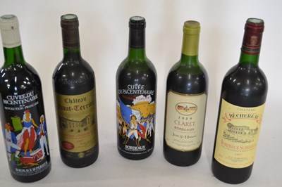 Lot 258 - Five bottles of red wine, Chateau Becheau...