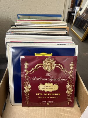 Lot 621 - Box of assorted records to include classical