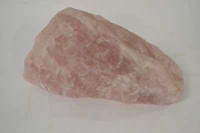 Lot 336 - A rose quartz specimen, approx. 23cm long x...