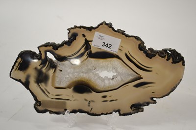 Lot 342 - An agate slice, approx. 25cm long x 14cm high