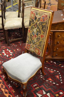 Lot 567 - A Victorian high back prayer chair with...