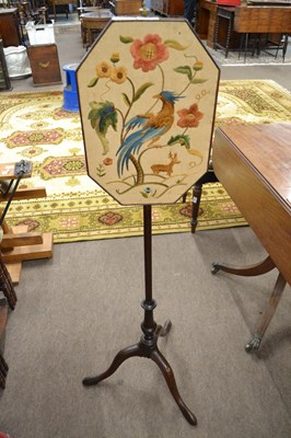 Lot 577 - 19th Century needlework fire screen fitted...