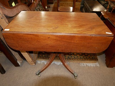 Lot 586 - A Regency mahogany pedestal Pembroke table...