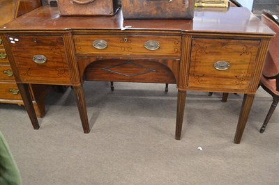 Lot 588 - A large George III mahogany sideboard with two...