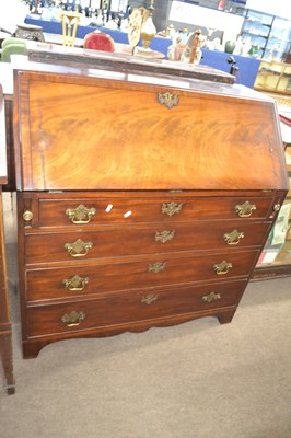 Lot 593 - A late Georgian mahogany bureau of typical...