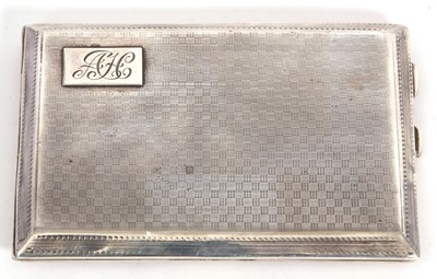 Lot 3 - An Art Deco silver cigarette case of...