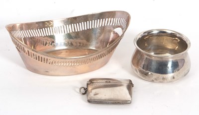 Lot 13 - Mixed Lot: A German silver boat shaped small...