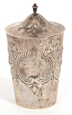 Lot 32 - A Victorian silver caddy of tapering...