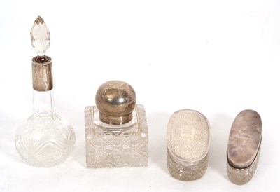 Lot 39 - Mixed Lot: An Edwardian cut glass silver...