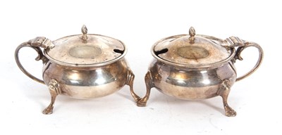 Lot 50 - A pair of George VI silver mustards of...