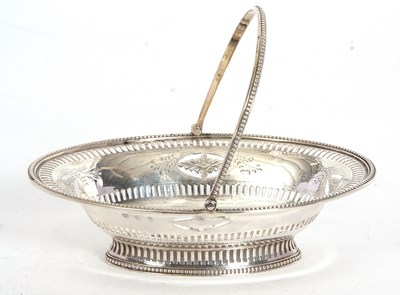 Lot 51 - A George III silver swing handled bon bon...